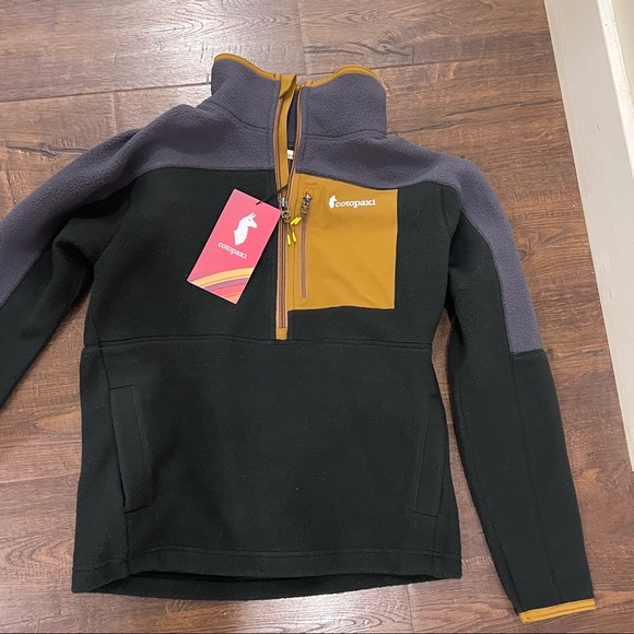 Cotopaxi Brand New Fleece Zip Up Pullover Jacket-Black Brown Tan NWT - Picture 5 of 5